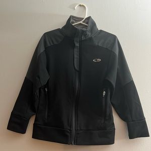 Kids Champion Duo Dry, Black and Gray, Zip Up Light Jacket size XS (4-5)